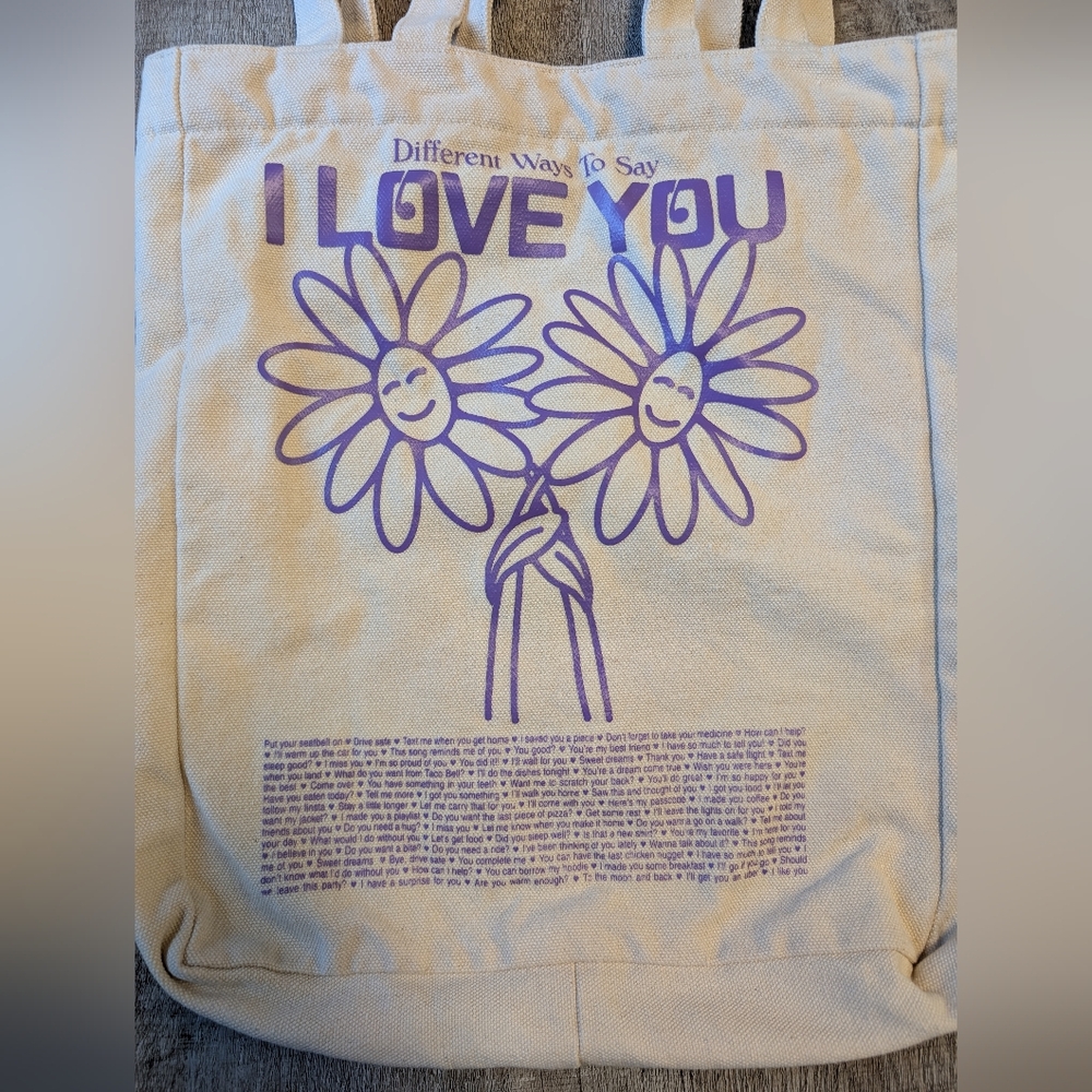 LONELY GHOST Different Ways To Say I Love You Tote Shoulder Bag - Picture 7 of 11